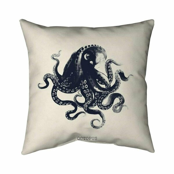 Begin Home Decor 26 x 26 in. Octopus-Double Sided Print Indoor Pillow 5541-2626-AN342-1